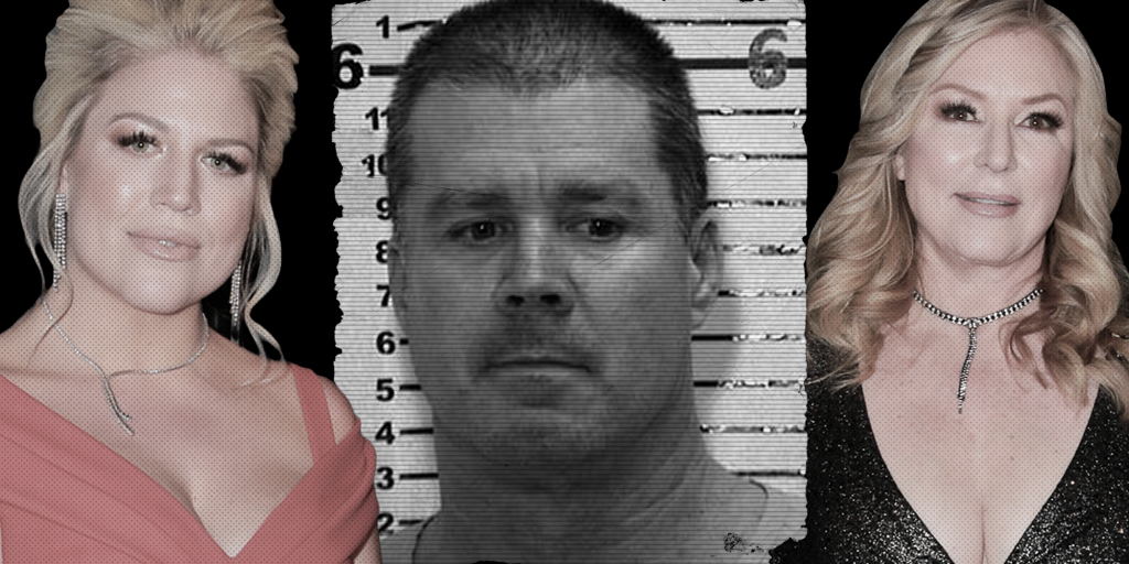 Left to right: Terra -would be victim of Dirty John, John Meehan Mugshot and Terra's mother Debra Newell.