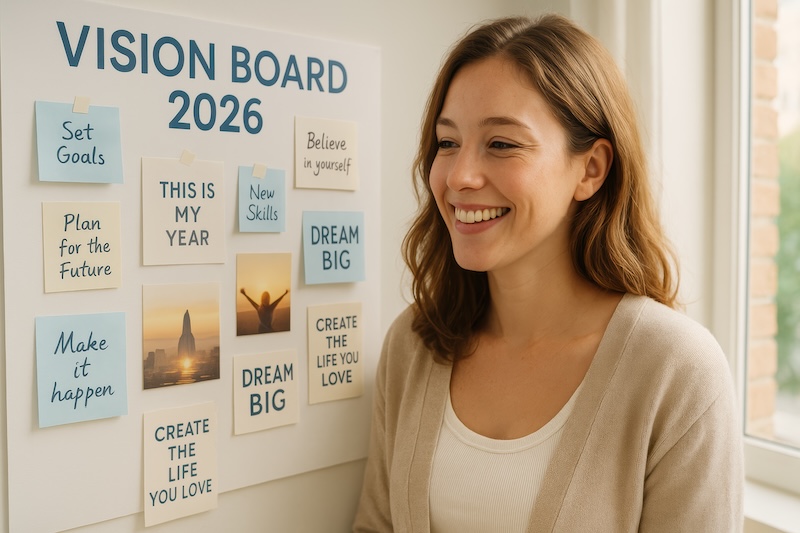 Creating a 2026 vision board to accomplish your goals